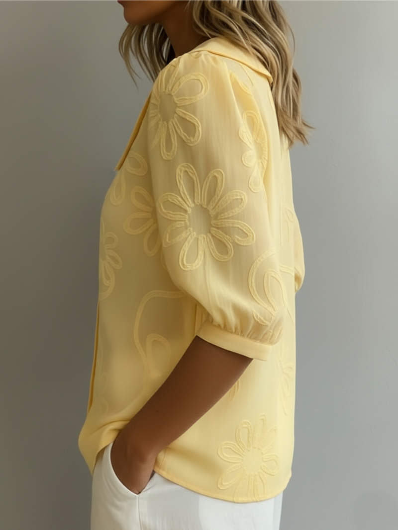 Ismeline™ - Blouse À Fleurs Brodées