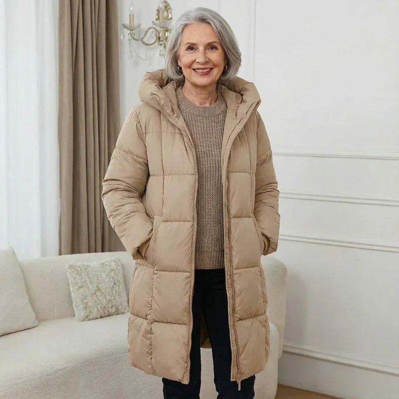 Prysavelline - Veste Matelassée Longue À Capuche