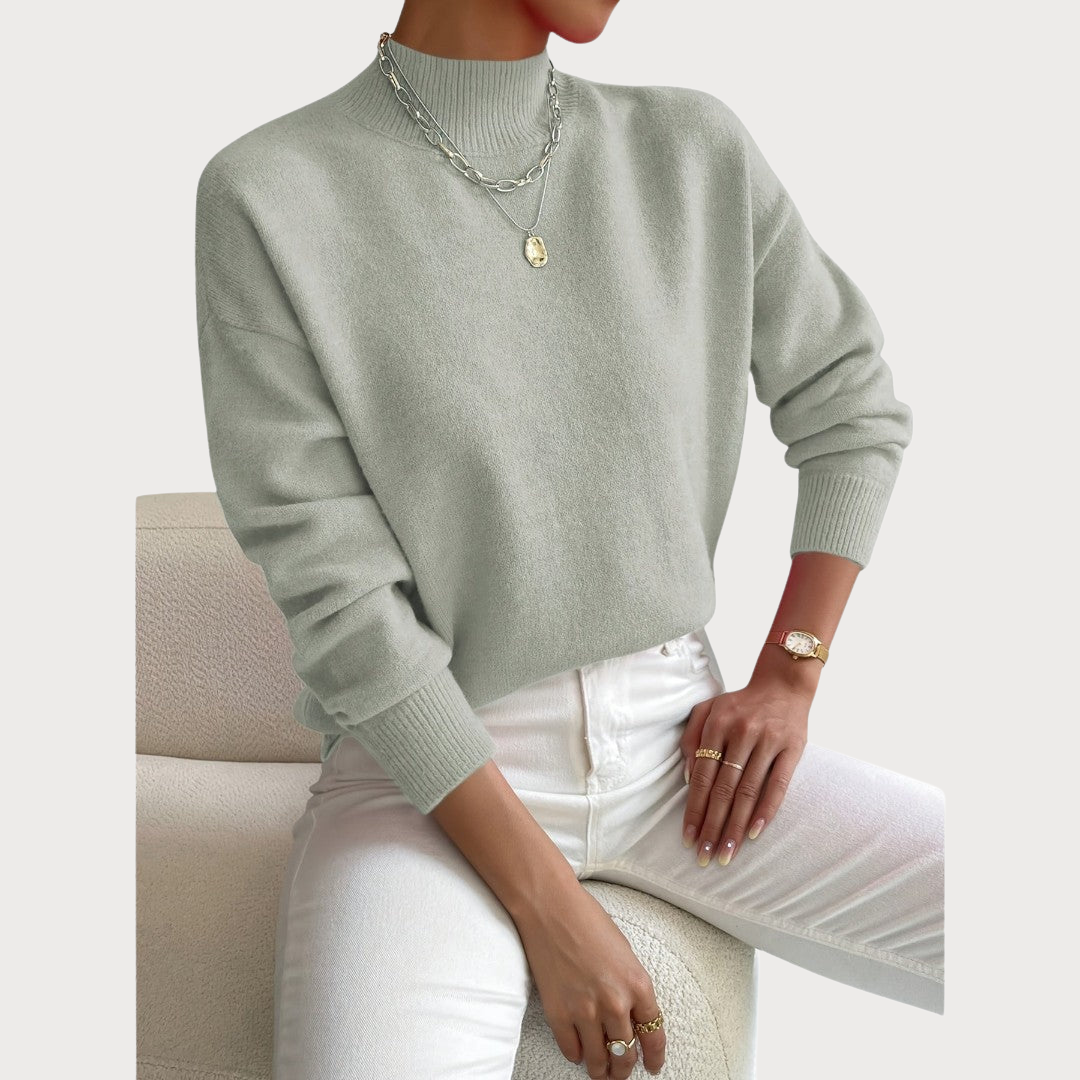 Gwenarae - Pull à Col Polo Classique pour Femme