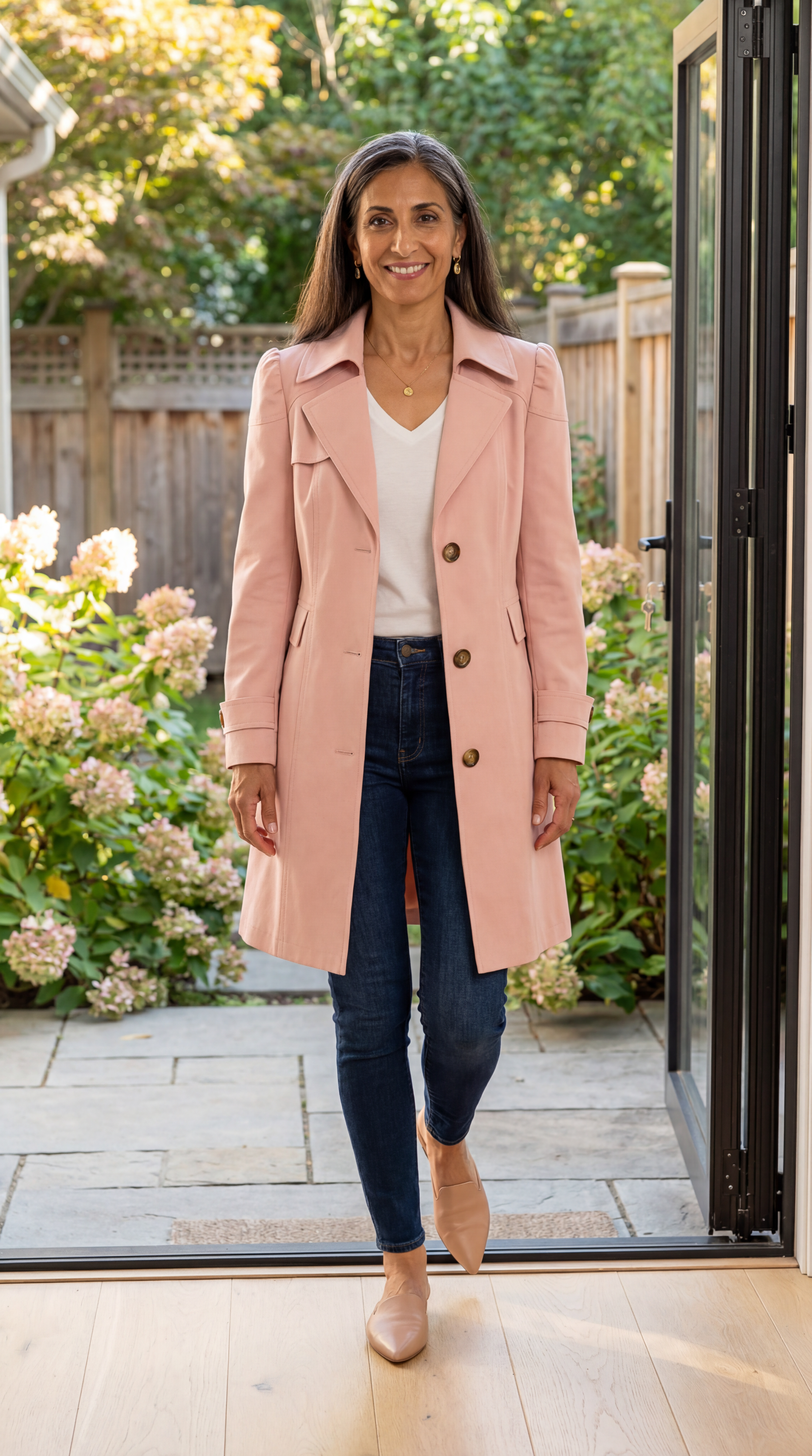 Glyorae™ - Manteau trench femme élégant coupe ajustée style classique intemporel