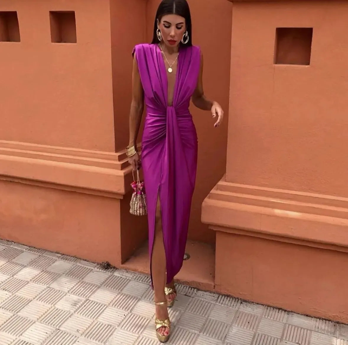 Liya™ - Robe Élégance Moderne à Plis