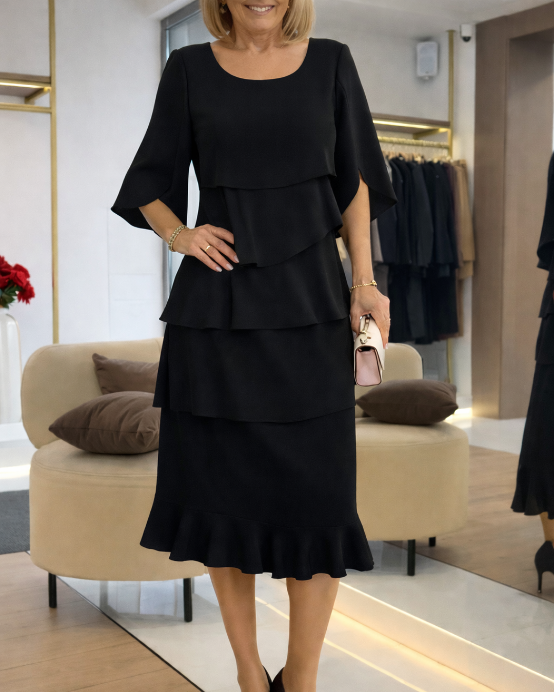 Orivella™ - Robe Élégante à Volants Femme