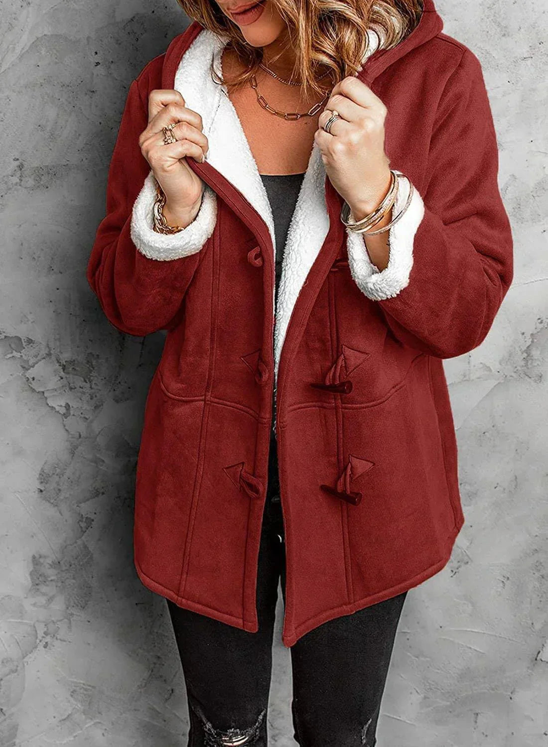 Ismira™ - Veste d’hiver chaude avec doublure en sherpa et capuche