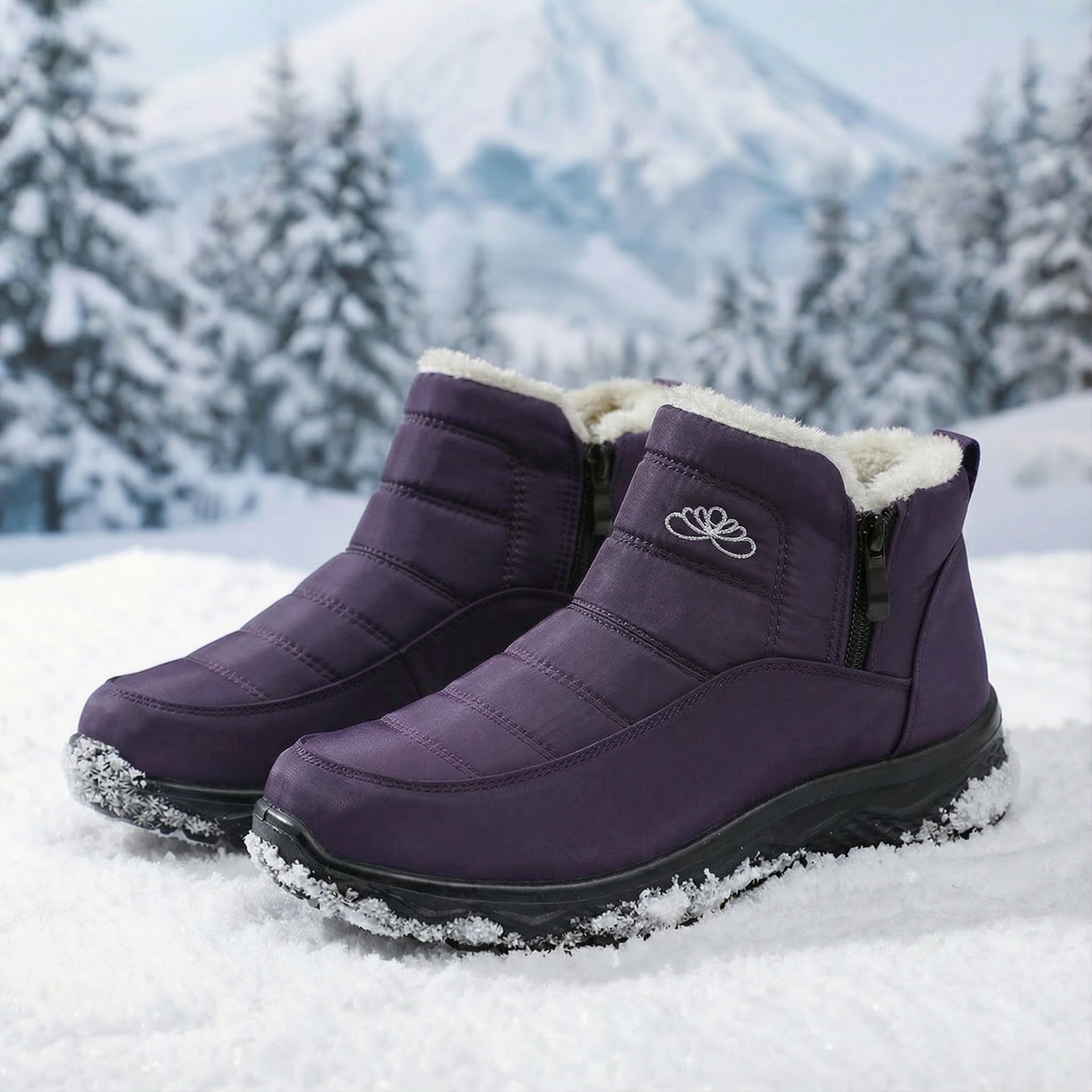 Oravellivra - Bottes de Confort en Polaire Basses