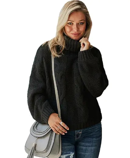 Clemence Luce - Pull Femme à Col Montant Style et Chaleur