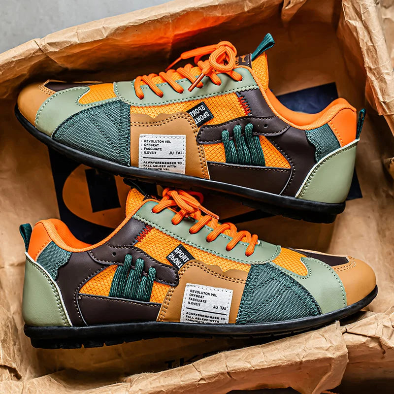Jasper - Baskets homme rétro à lacets avec détails contrastés