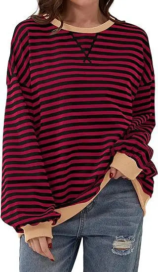 Maribel™ - Sweatshirts à Rayures Color Block Femme