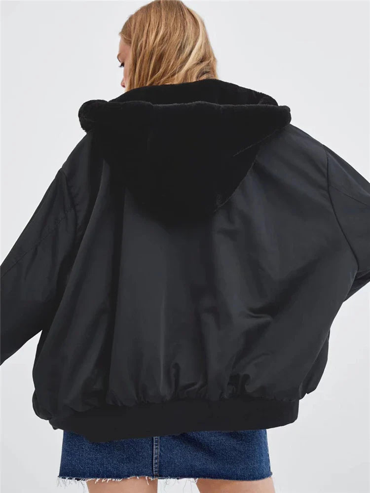 Anne™ - Veste Bomber Réversible Femme Hiver 2024
