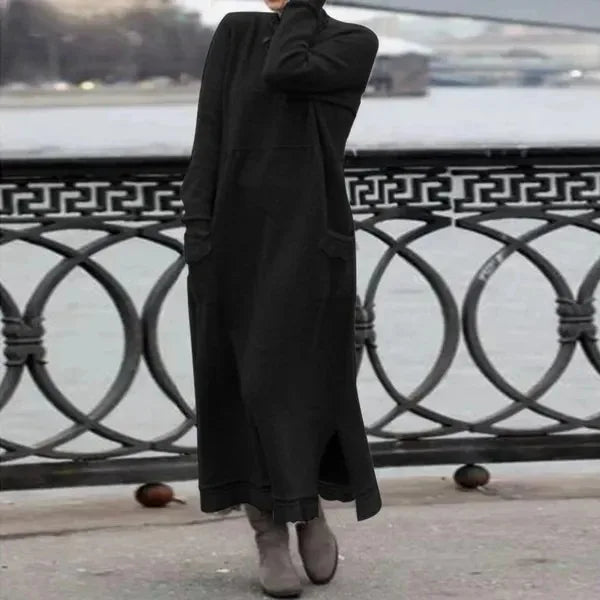 Delphine™ - Robe longue en velours décontractée et chaude