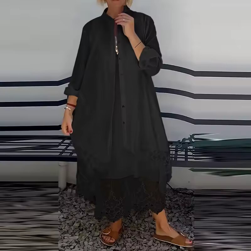 Ivera - Ensemble robe femme en dentelle avec cardigan