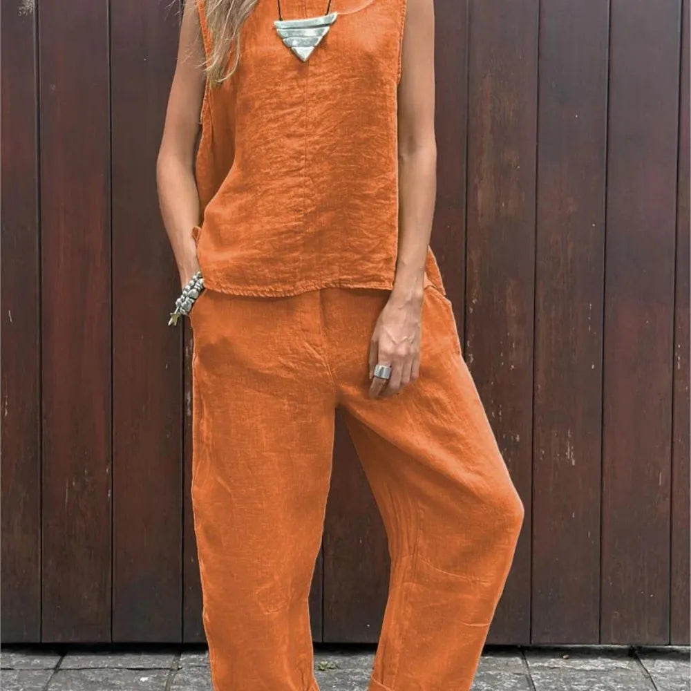 Ardelle™ - Ensemble Chic Deux Pièces – Top Sans Manches et Pantalon Élégant