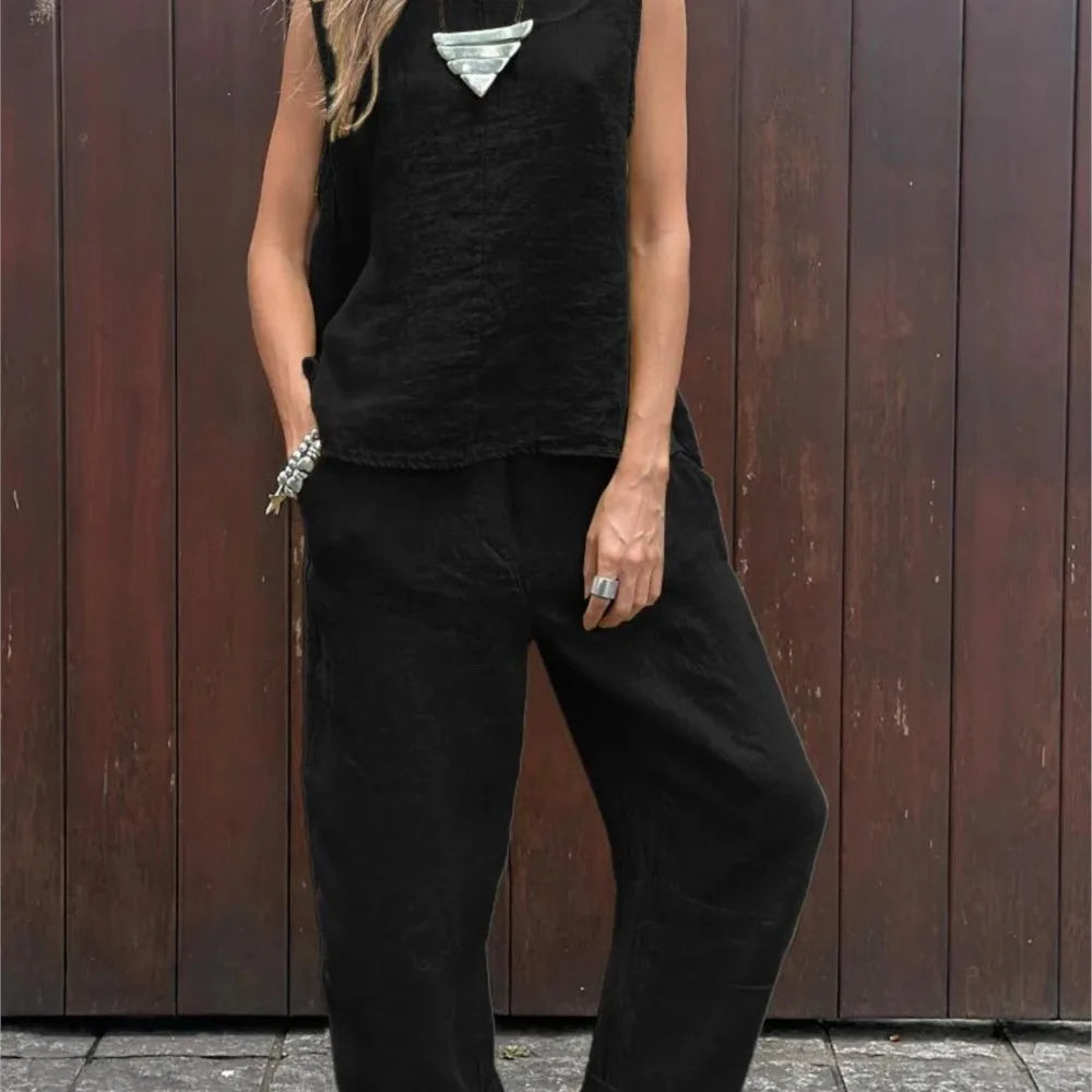 Ardelle™ - Ensemble Chic Deux Pièces – Top Sans Manches et Pantalon Élégant