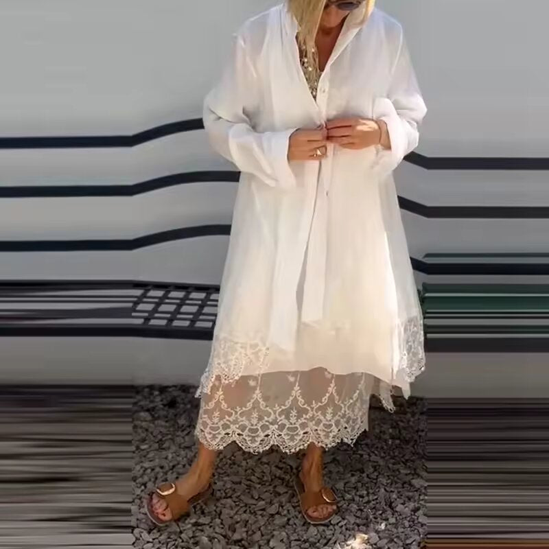 Ivera - Ensemble robe femme en dentelle avec cardigan