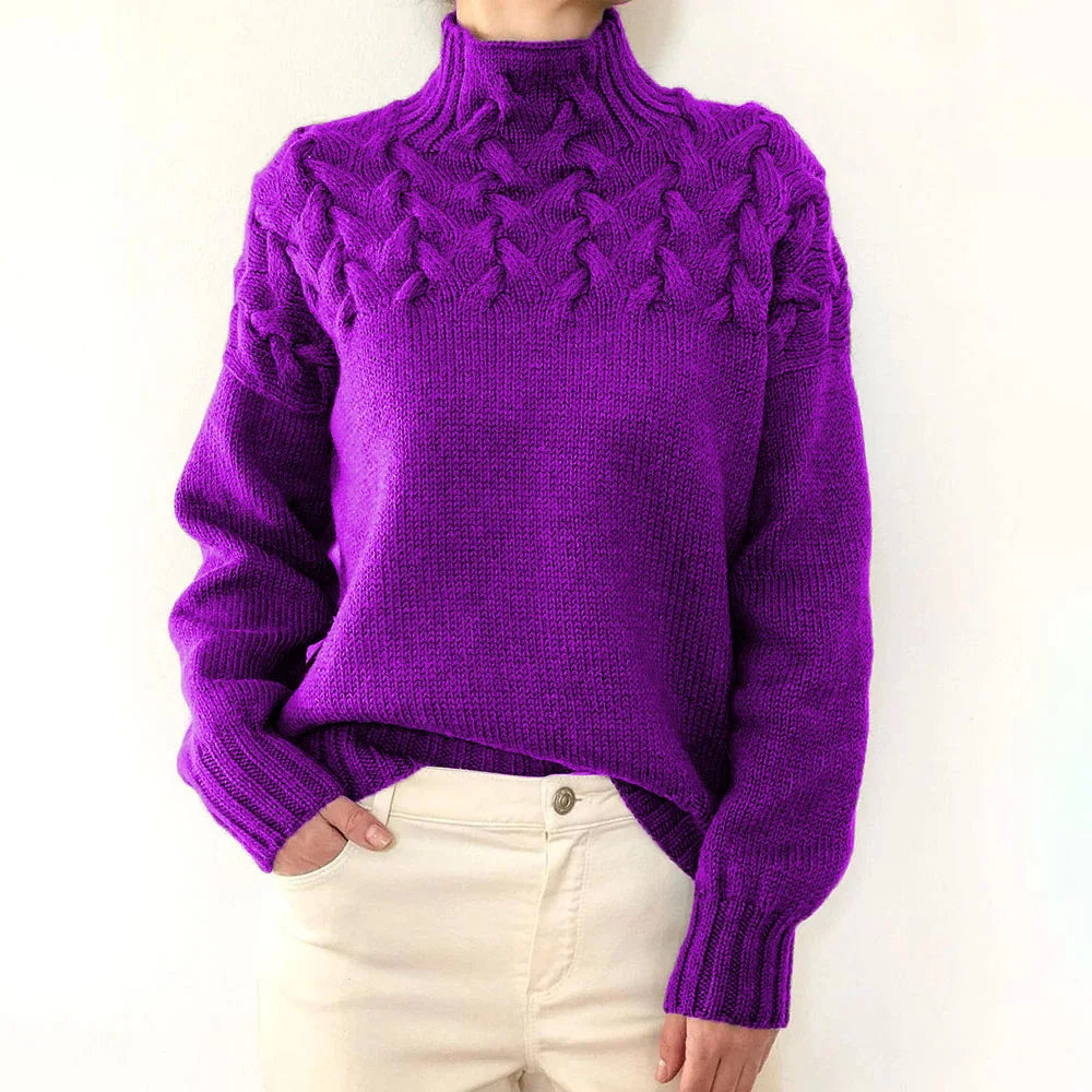 Jehanne™ - Pull Col Roulé Élégant