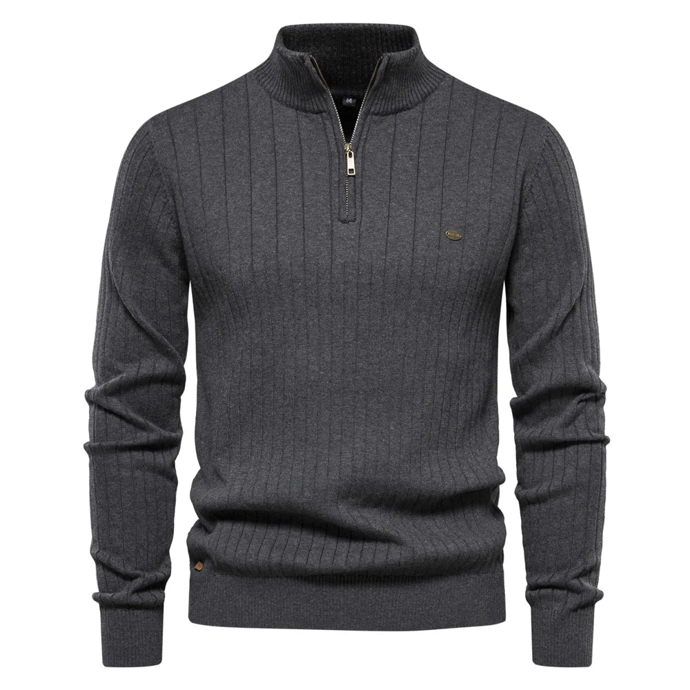 Aloïs™ - Pull d'hiver homme à col zippé et chaleur optimale