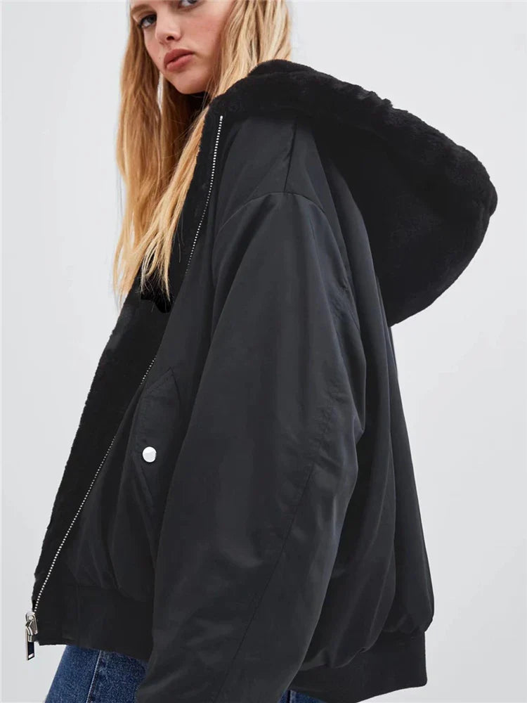 Anne™ - Veste Bomber Réversible Femme Hiver 2024