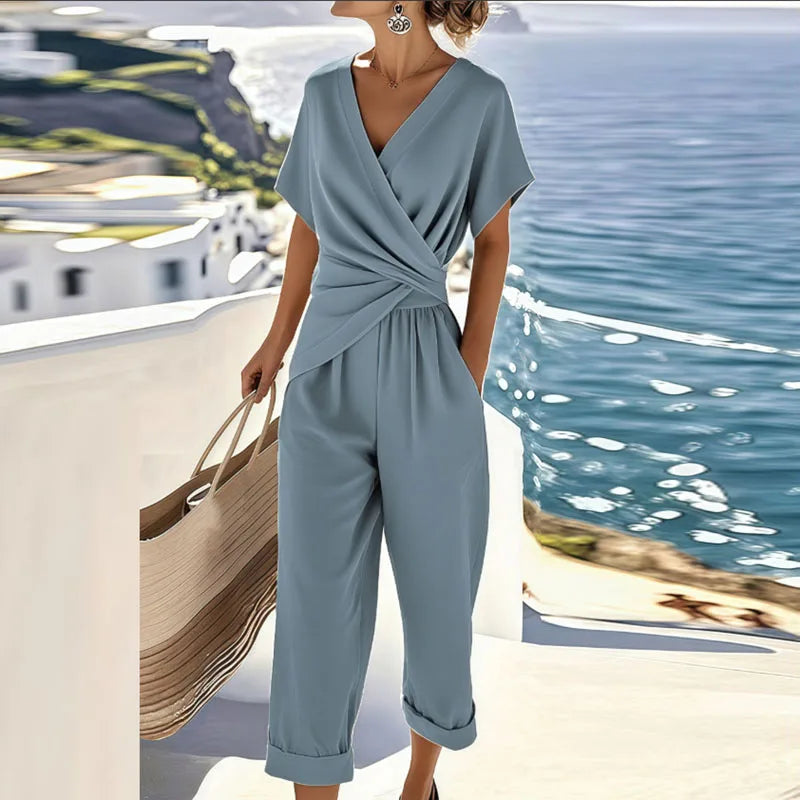Liorine™ - Ensemble deux pièces chic drapé pour femme