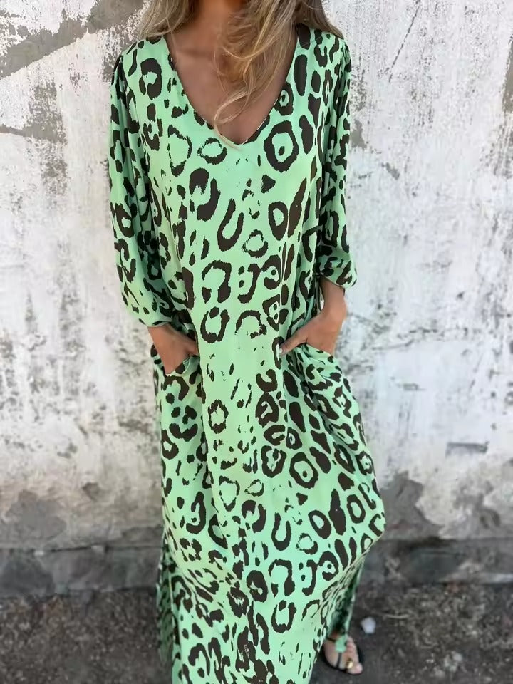 Gisela™ - Robe Léopard Safari Chic Élégante et Audacieuse