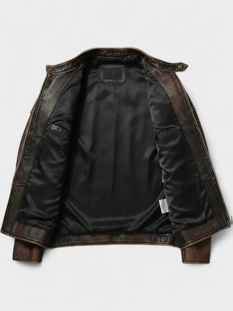 Xavier™ - Blouson Vintage en Cuir Homme
