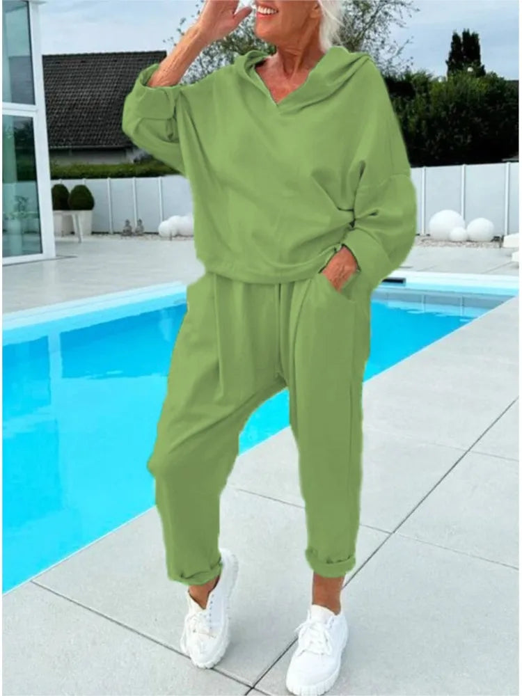 Adrienne™ - Ensemble Confort Hoodie & Pantalon Sarouel