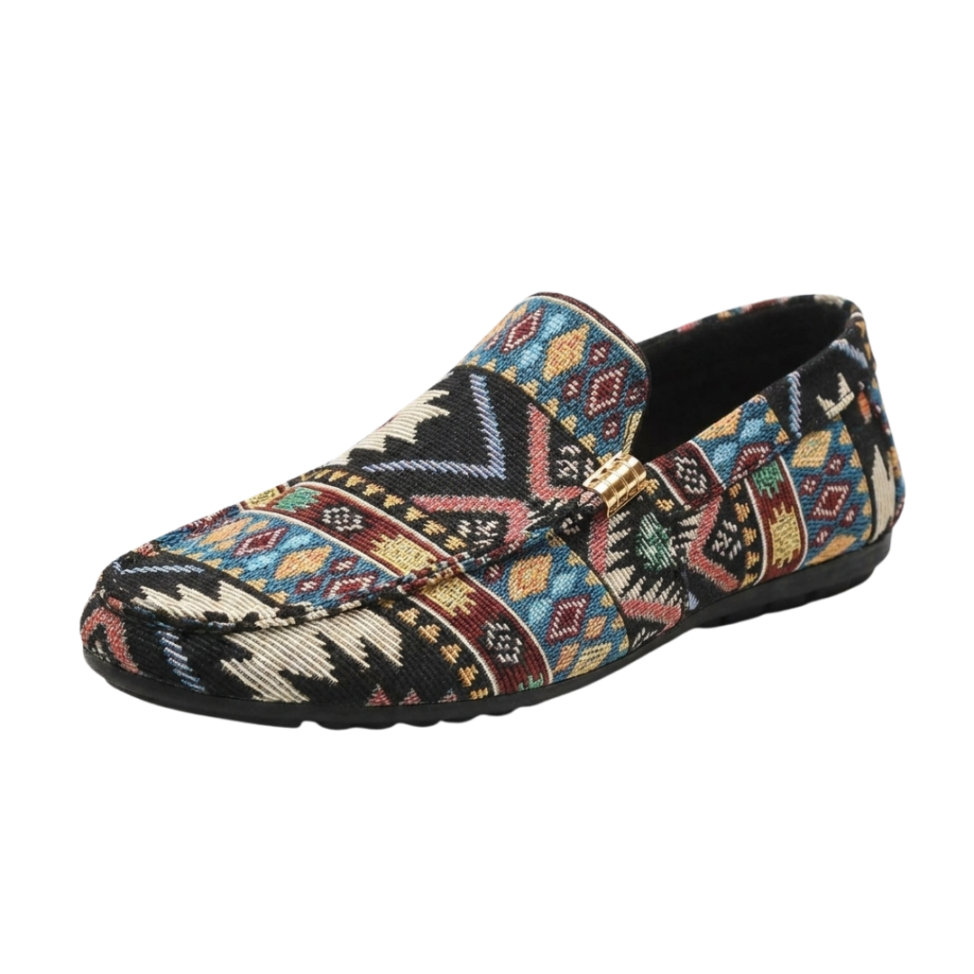 Mathis - Mocassins homme confort à motif ethnique