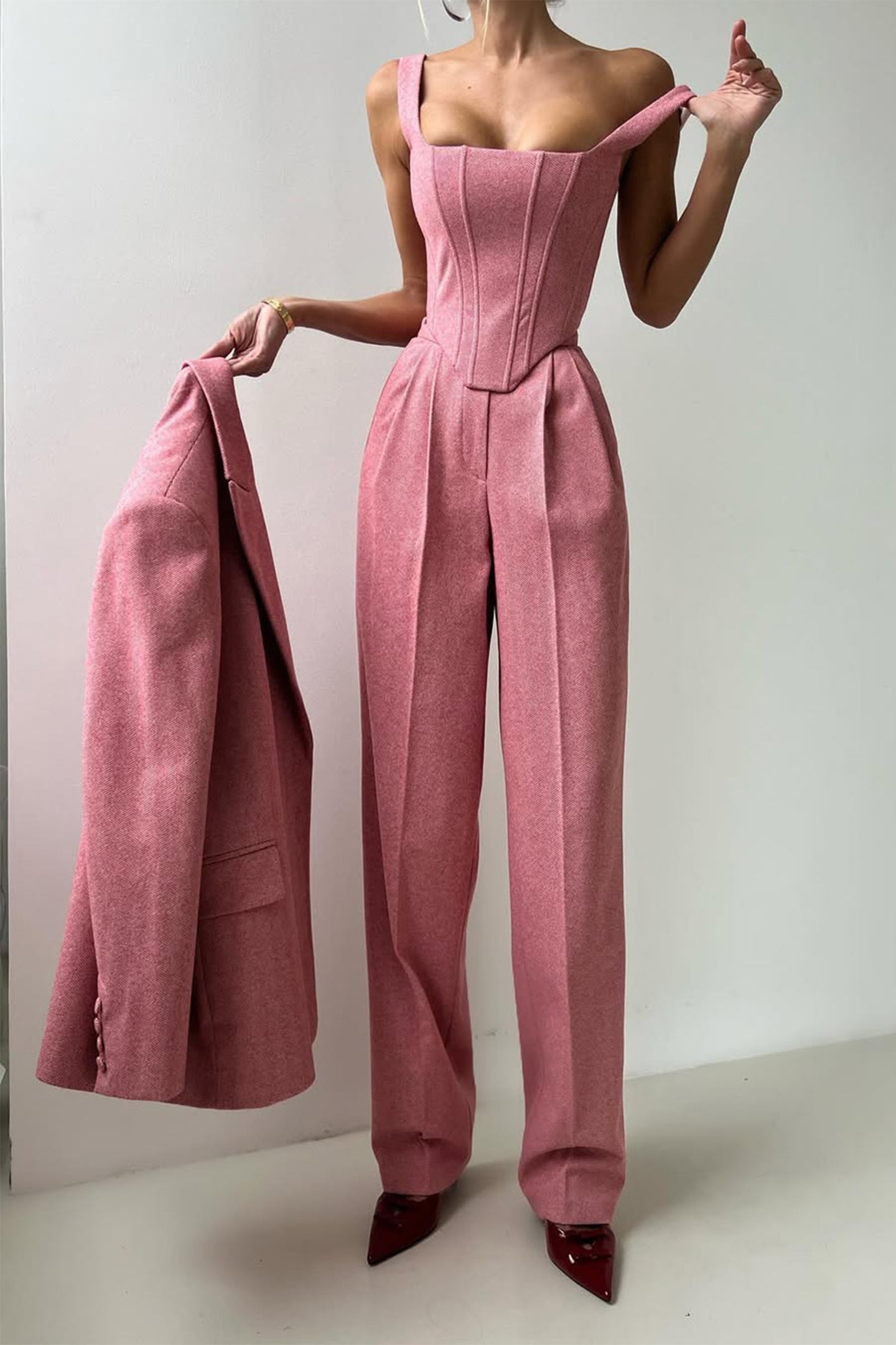 Renata™ - Costume 3 pièces avec blazer croisé