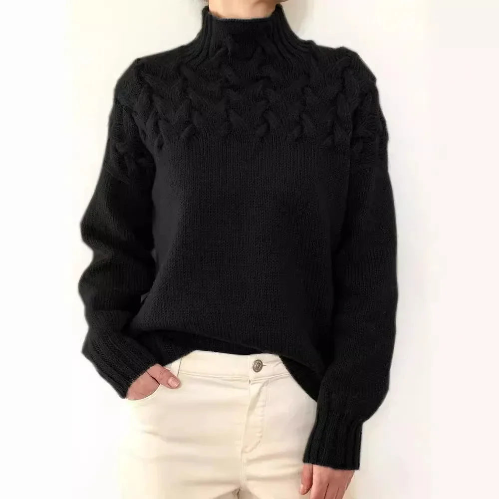 Jehanne™ - Pull Col Roulé Élégant