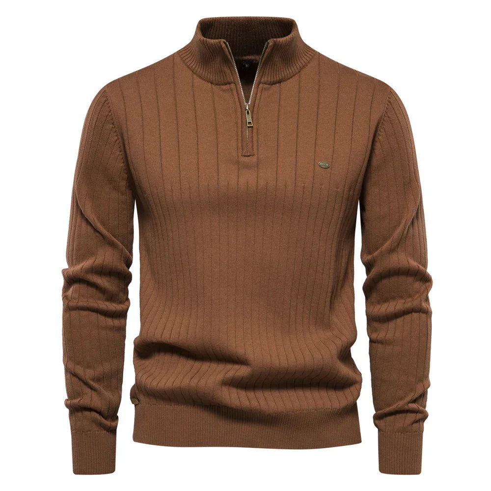 Aloïs™ - Pull d'hiver homme à col zippé et chaleur optimale