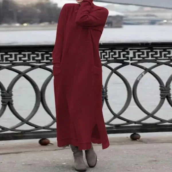 Delphine™ - Robe longue en velours décontractée et chaude