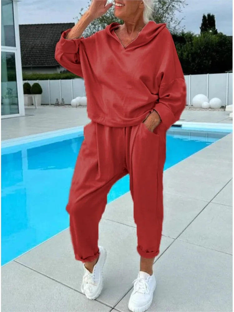 Adrienne™ - Ensemble Confort Hoodie & Pantalon Sarouel