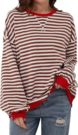 Maribel™ - Sweatshirts à Rayures Color Block Femme