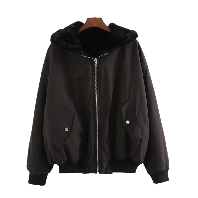 Anne™ - Veste Bomber Réversible Femme Hiver 2024
