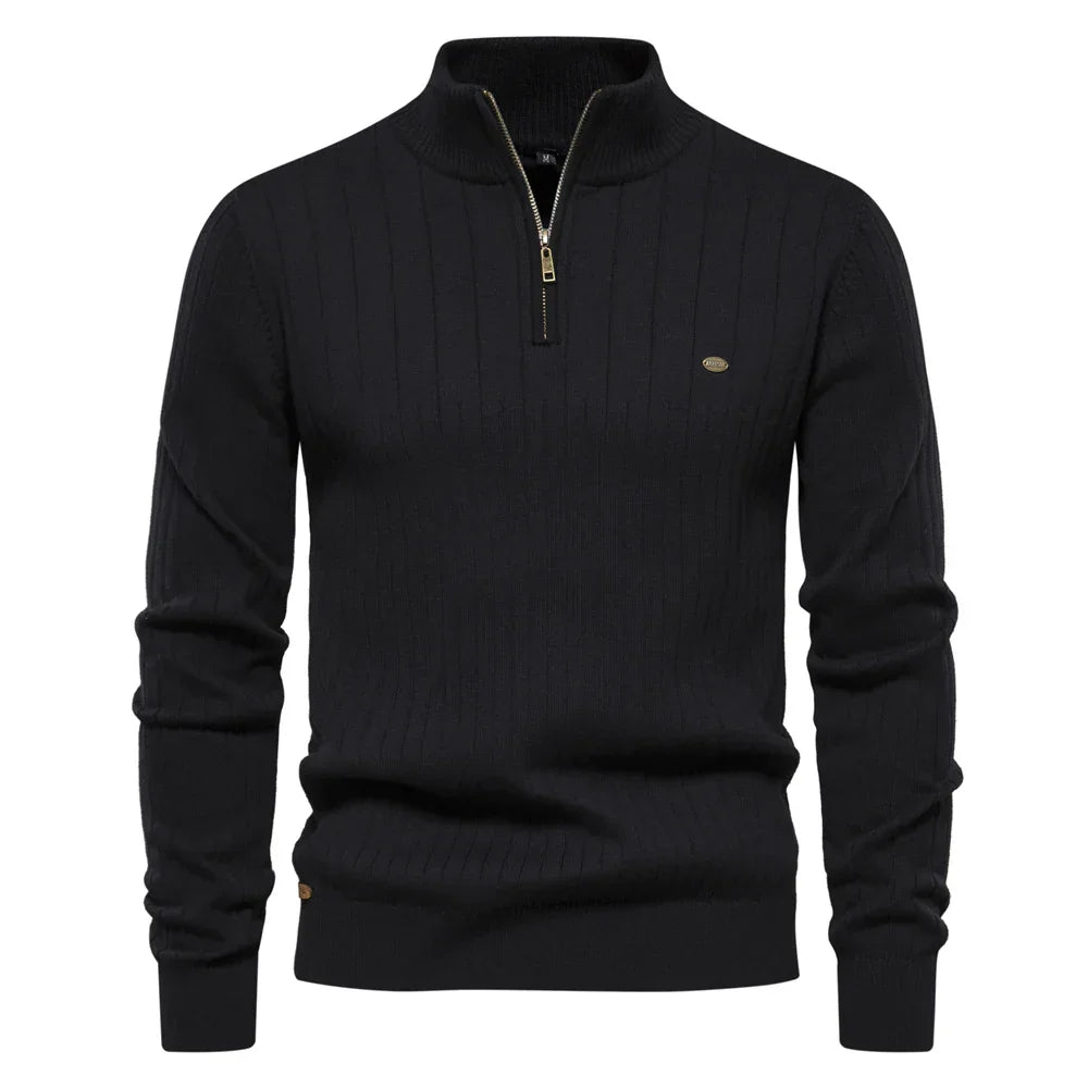 Aloïs™ - Pull d'hiver homme à col zippé et chaleur optimale
