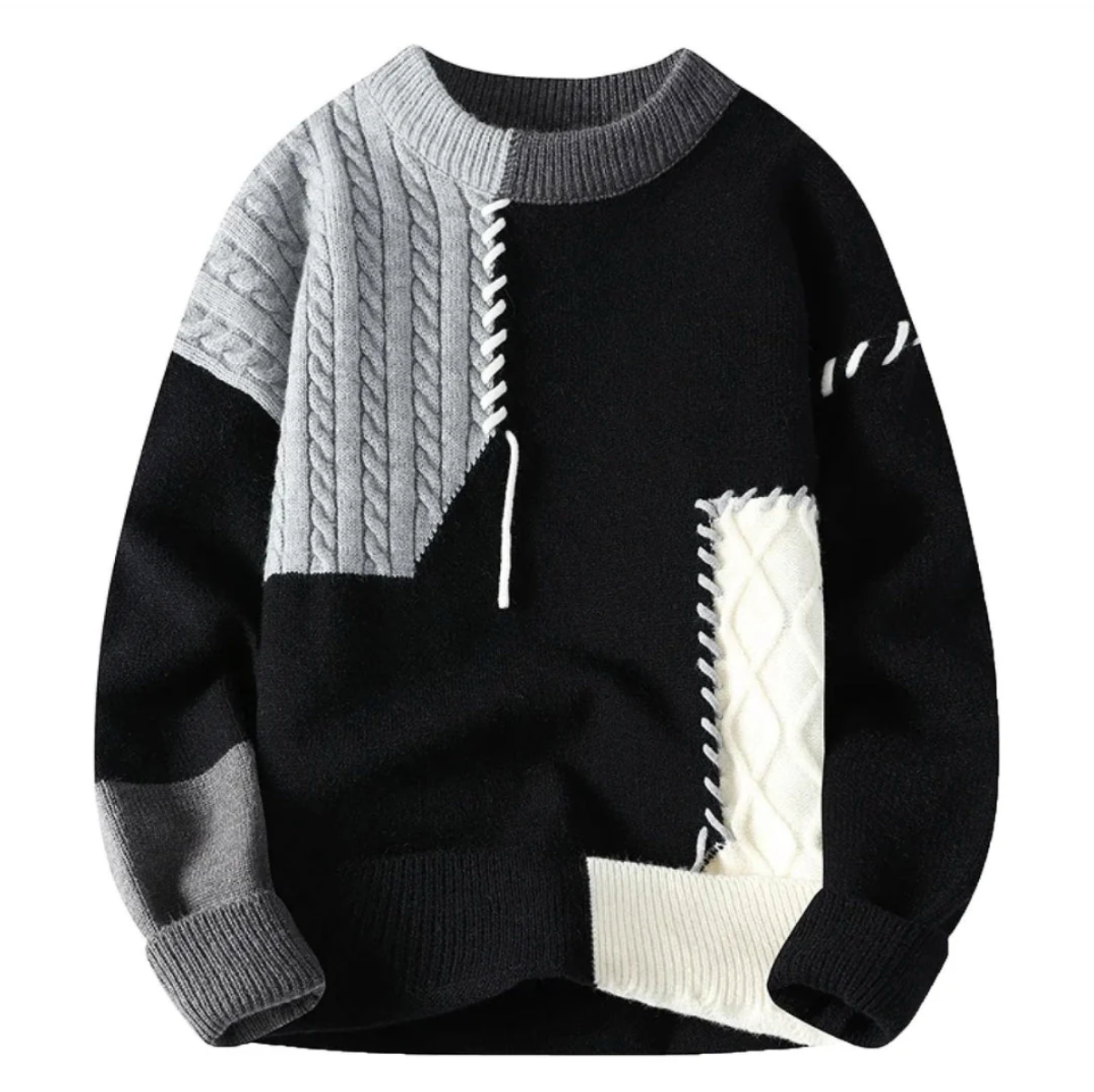 Jacqui™ - Pull Patchwork Moderne et Confortable