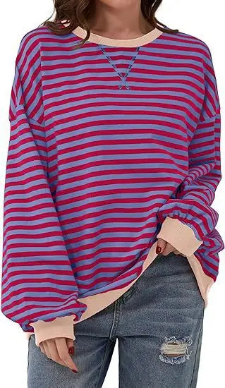 Maribel™ - Sweatshirts à Rayures Color Block Femme