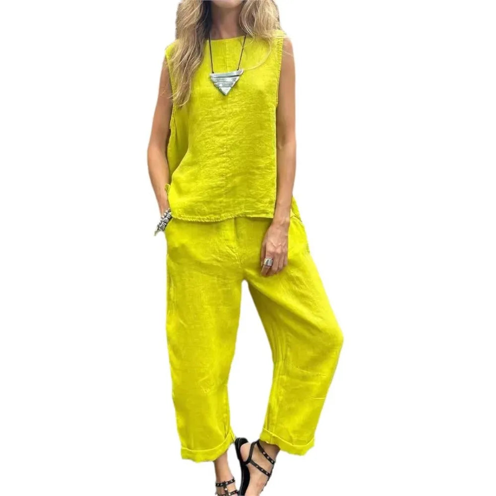 Ardelle™ - Ensemble Chic Deux Pièces – Top Sans Manches et Pantalon Élégant