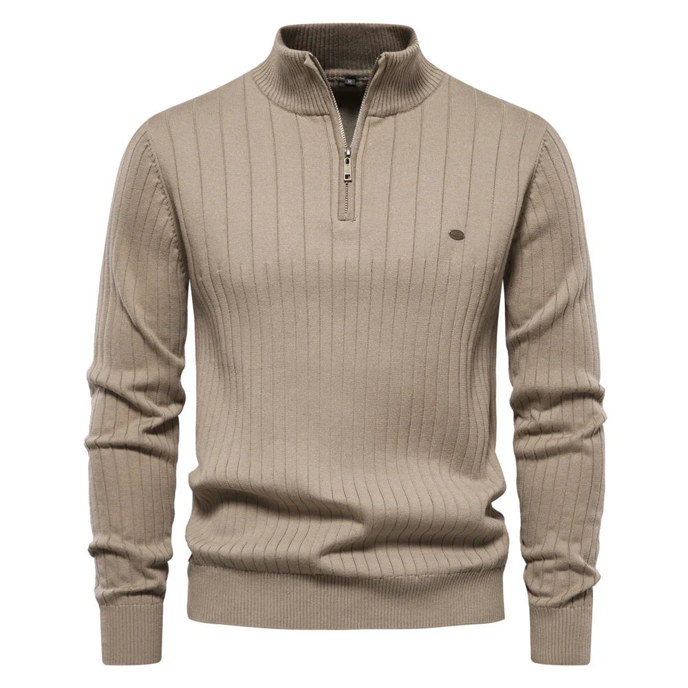 Aloïs™ - Pull d'hiver homme à col zippé et chaleur optimale
