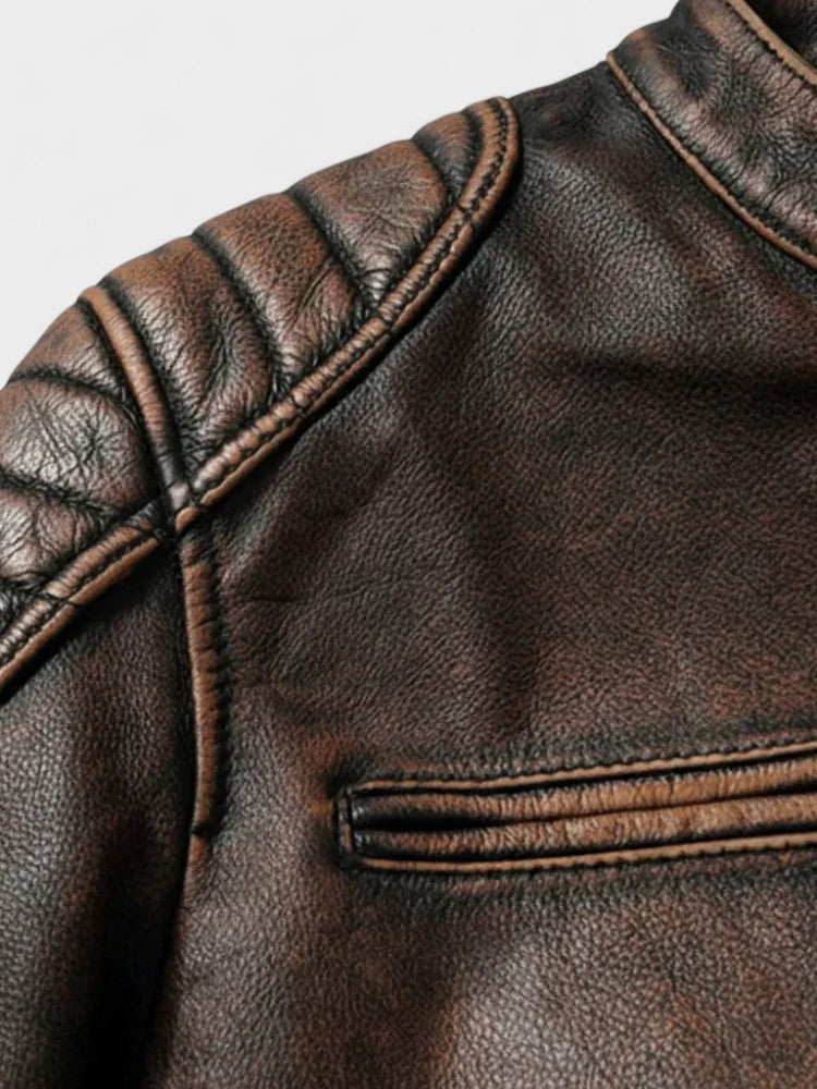 Xavier™ - Blouson Vintage en Cuir Homme