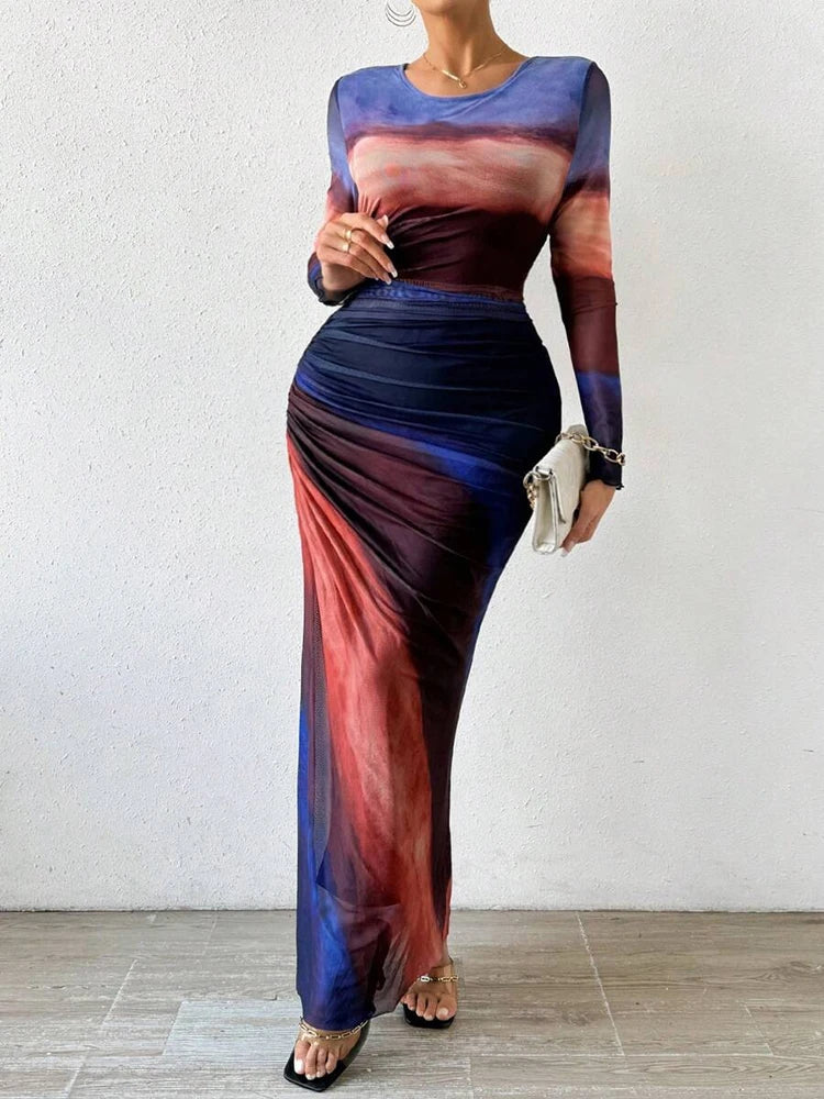 Lunette™ - Robe Maxi Ajustée à Imprimé Floral