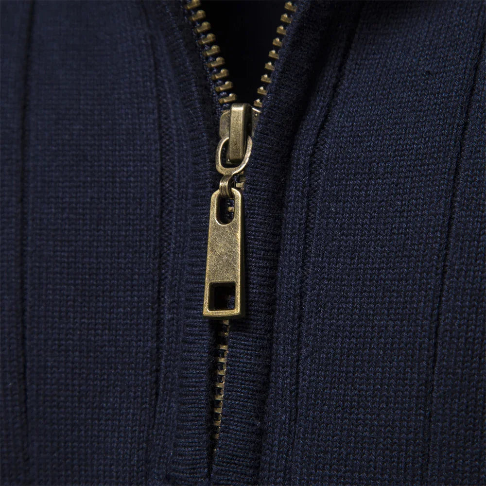 Aloïs™ - Pull d'hiver homme à col zippé et chaleur optimale