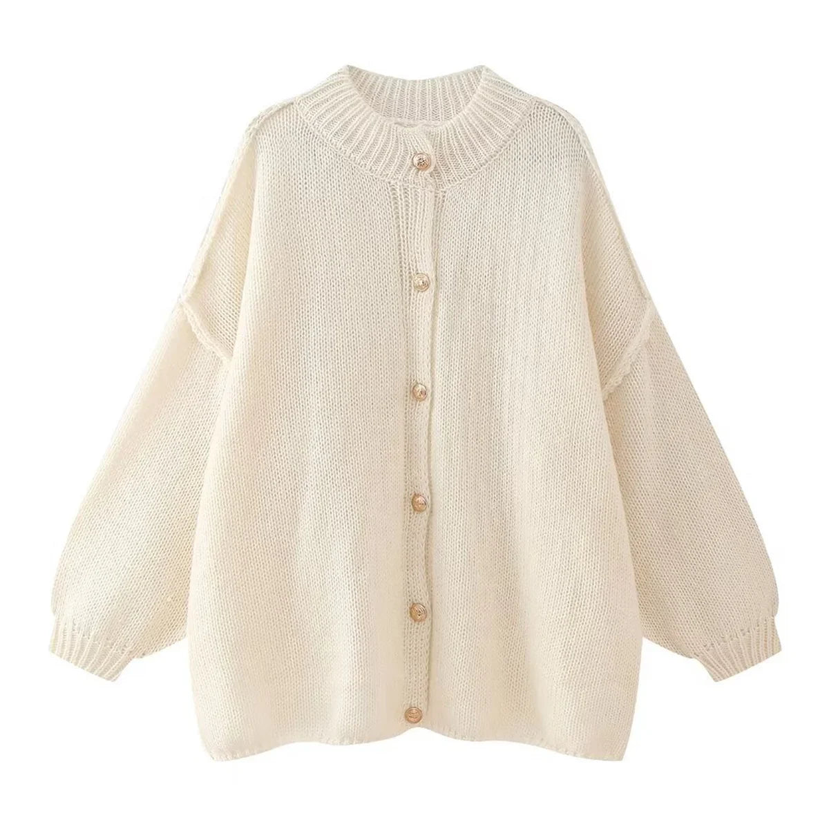 Lili™ - Pull Ample à Boutons Métalliques