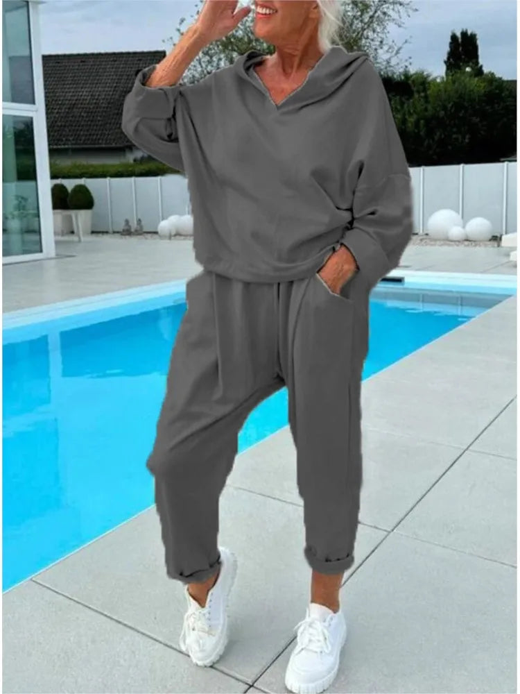 Adrienne™ - Ensemble Confort Hoodie & Pantalon Sarouel