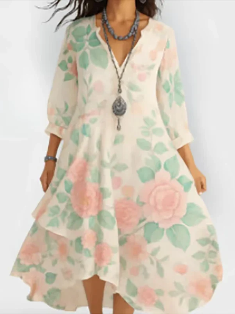 Ravina™ - Robe Fleurie Vintage Élégante et Légère