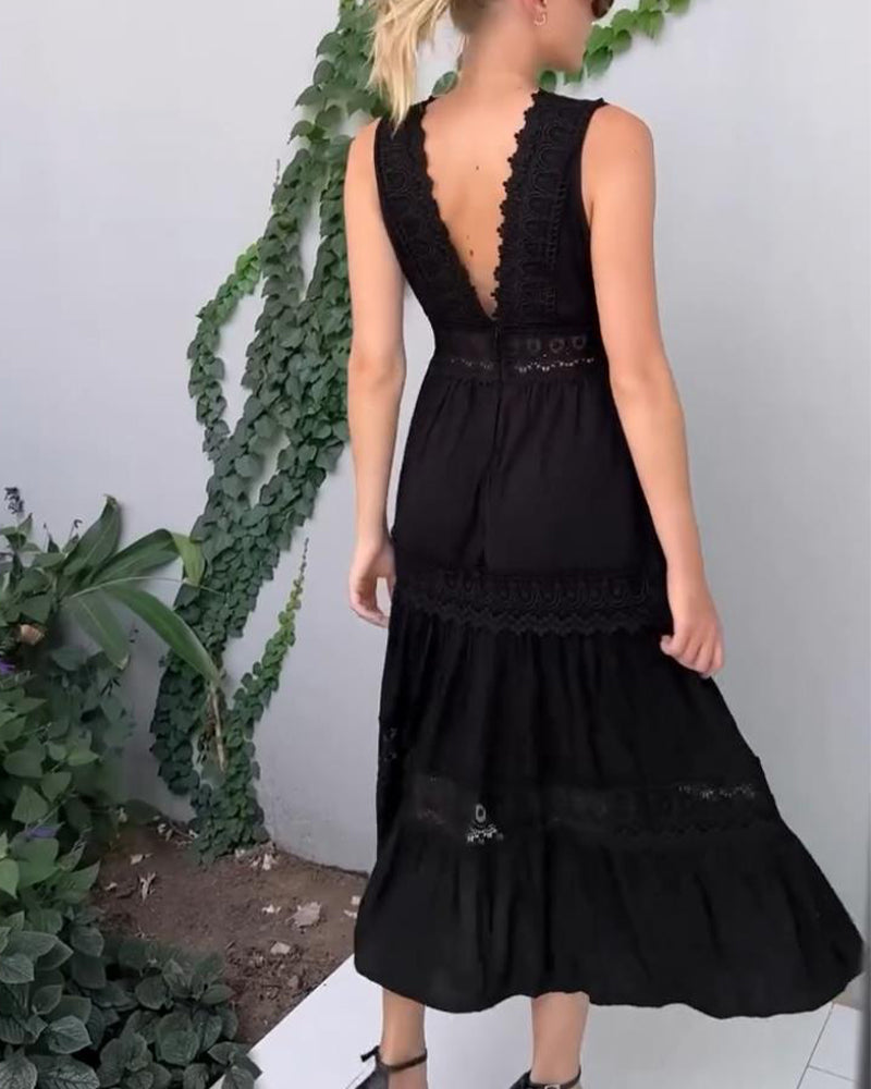 Mirna™ - Robe débardeur en dentelle avec décolleté en V