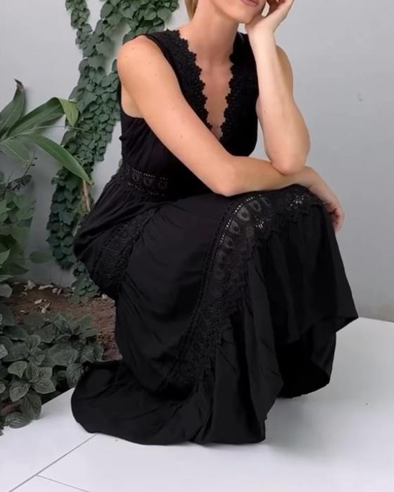 Mirna™ - Robe débardeur en dentelle avec décolleté en V