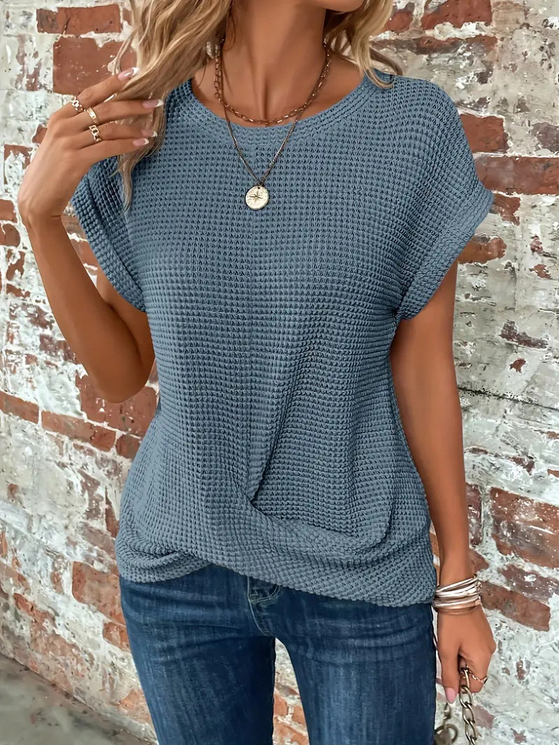 Clarissa™ - Blouse élégante à col rond