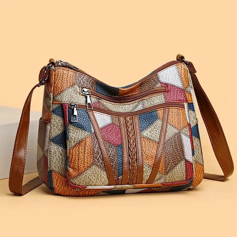 Mariellea™ - Sac À Main En Cuir Véritable Style Mosaïque