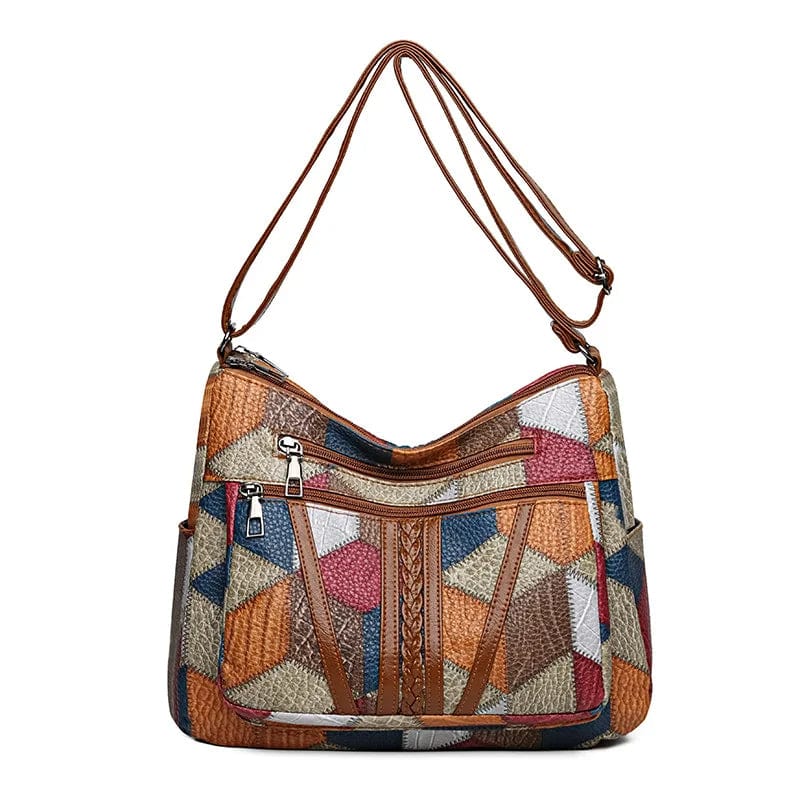 Mariellea™ - Sac À Main En Cuir Véritable Style Mosaïque