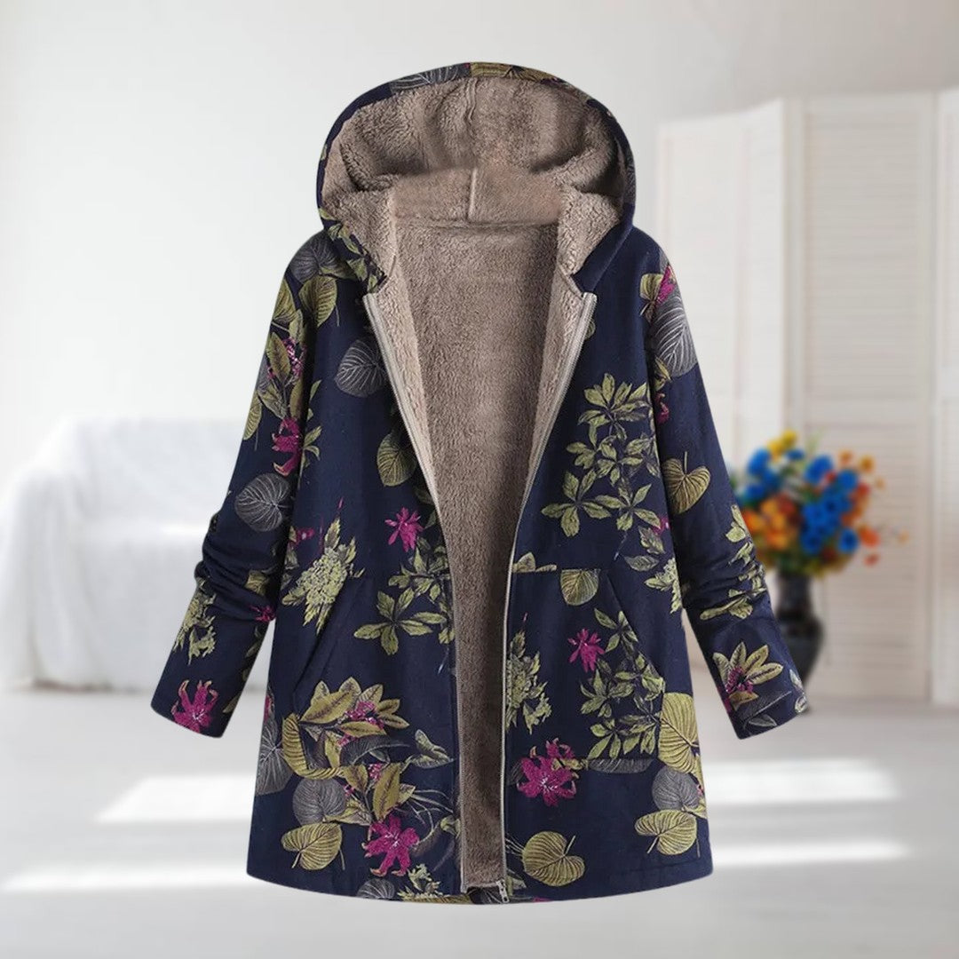 Tavirae™ - Veste chaude doublée polaire avec capuche et imprimé floral