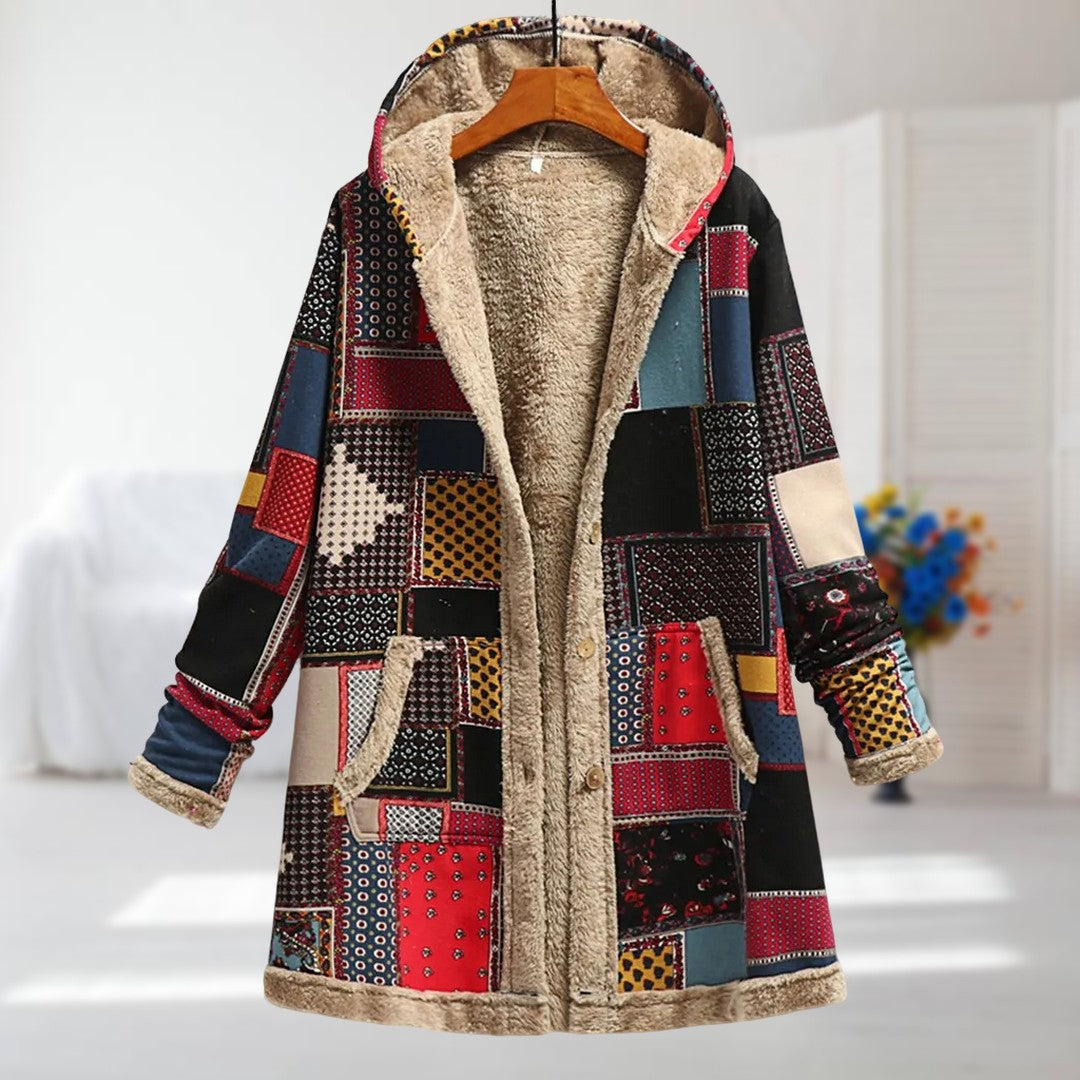 Tavirae™ - Veste chaude doublée polaire avec capuche et imprimé floral